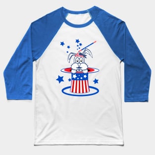 Independence day T-Shirt - Funny Rabbit T-Shirt Baseball T-Shirt